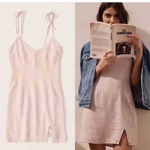 Abercrombie and Fitch Linen Blend Tan Striped Mini Dress
Large